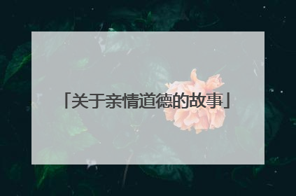关于亲情道德的故事