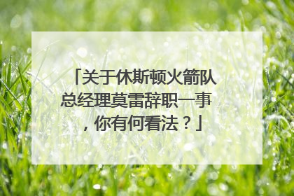 关于休斯顿火箭队总经理莫雷辞职一事，你有何看法？