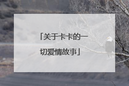 关于卡卡的一切爱情故事