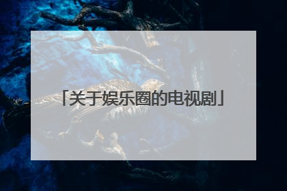 关于娱乐圈的电视剧