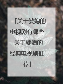 关于婆媳的电视剧有哪些 关于婆媳的经典电视剧推荐