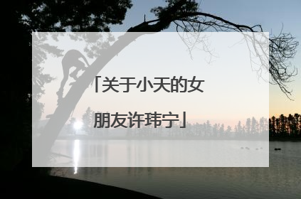 关于小天的女朋友许玮宁