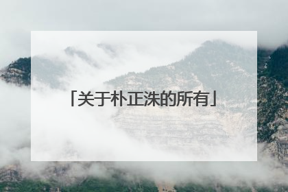 关于朴正洙的所有