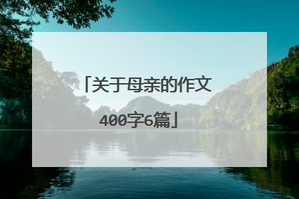 关于母亲的作文400字6篇
