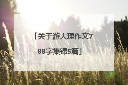 关于游大理作文700字集锦5篇