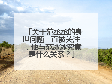 关于范丞丞的身世问题一直被关注，他与范冰冰究竟是什么关系？