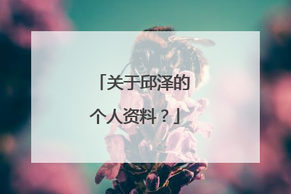 关于邱泽的个人资料？