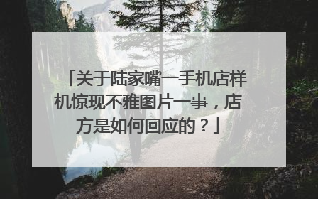 关于陆家嘴一手机店样机惊现不雅图片一事,店方是如何回应的?
