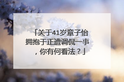 关于41岁章子怡拥抱于正遭调侃一事,你有何看法?