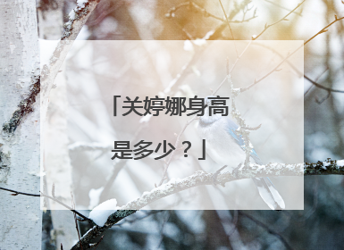 关婷娜身高是多少?