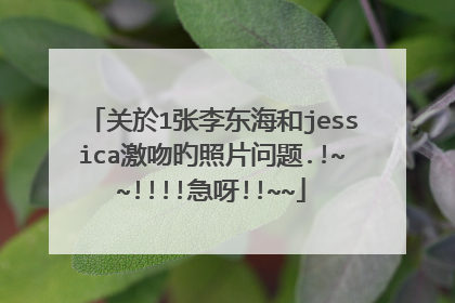 关於1张李东海和jessica激吻旳照片问题.!~~!!!!急呀!!~~