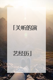 关昕的演艺经历