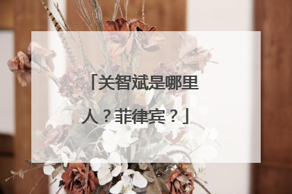 关智斌是哪里人?菲律宾?