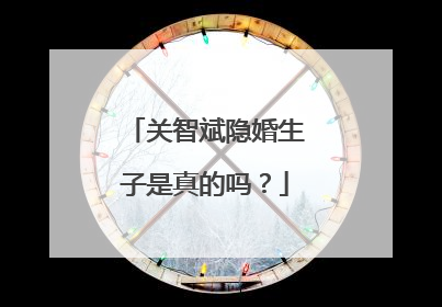 关智斌隐婚生子是真的吗?