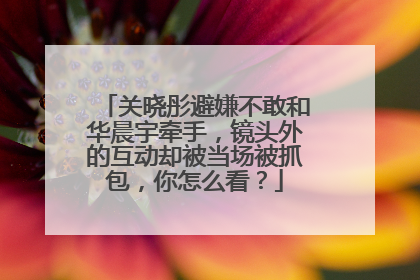 关晓彤避嫌不敢和华晨宇牵手，镜头外的互动却被当场被抓包，你怎么看？