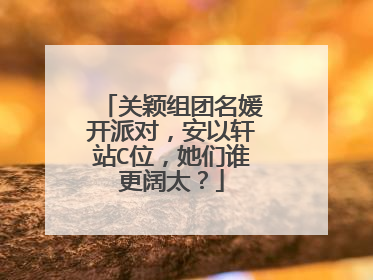 关颖组团名媛开派对,安以轩站C位,她们谁更阔太?