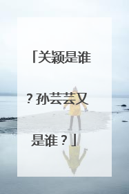 关颖是谁？孙芸芸又是谁？