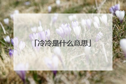 冷冷是什么意思