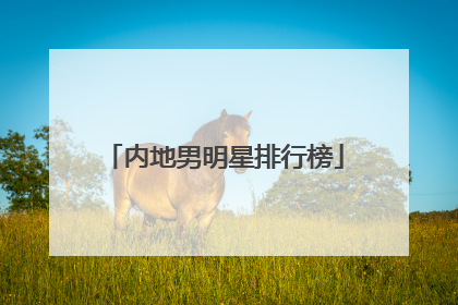 内地男明星排行榜