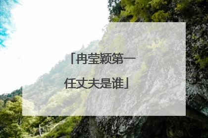 冉莹颖第一任丈夫是谁