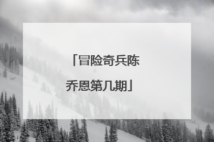 冒险奇兵陈乔恩第几期