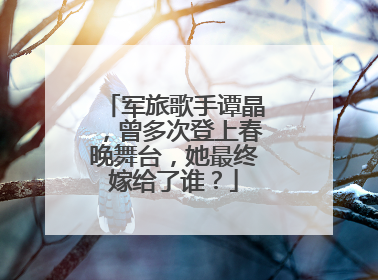 军旅歌手谭晶,曾多次登上春晚舞台,她最终嫁给了谁?