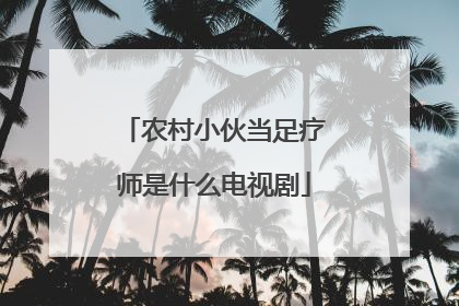 农村小伙当足疗师是什么电视剧