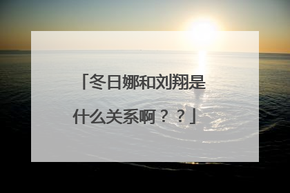 冬日娜和刘翔是什么关系啊？？