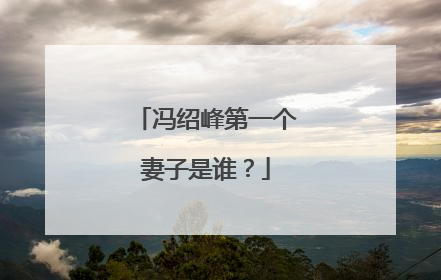 冯绍峰第一个妻子是谁？