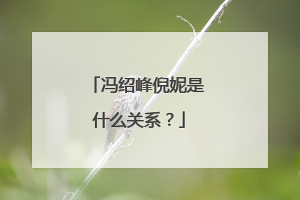 冯绍峰倪妮是什么关系?