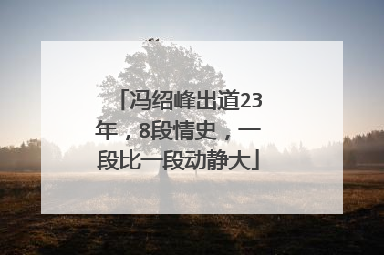 冯绍峰出道23年,8段情史,一段比一段动静大
