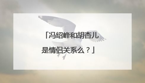 冯绍峰和胡杏儿是情侣关系么？