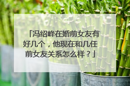 冯绍峰在婚前女友有好几个，他现在和几任前女友关系怎么样？