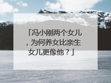 冯小刚两个女儿，为何养女比亲生女儿更像他？