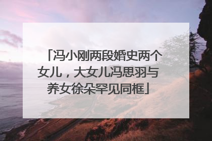 冯小刚两段婚史两个女儿，大女儿冯思羽与养女徐朵罕见同框