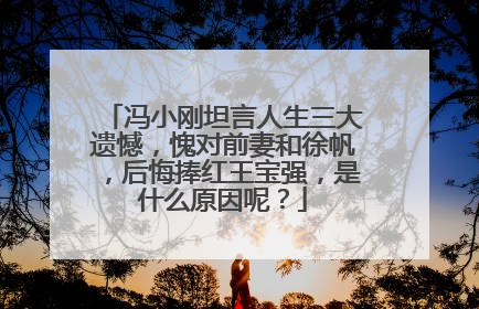 冯小刚坦言人生三大遗憾,愧对前妻和徐帆,后悔捧红王宝强,是什么原因呢?