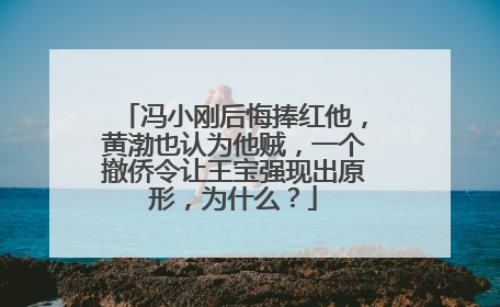 冯小刚后悔捧红他,黄渤也认为他贼,一个撤侨令让王宝强现出原形,为什么?