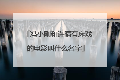 冯小刚和许晴有床戏的电影叫什么名字