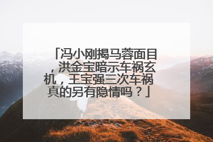 冯小刚揭马蓉面目,洪金宝暗示车祸玄机,王宝强三次车祸真的另有隐情吗?