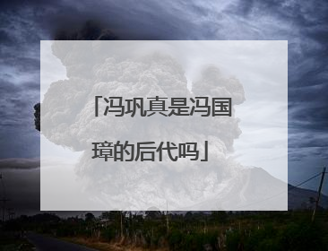 冯巩真是冯国璋的后代吗