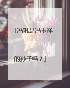 冯巩是冯玉祥的孙子吗？