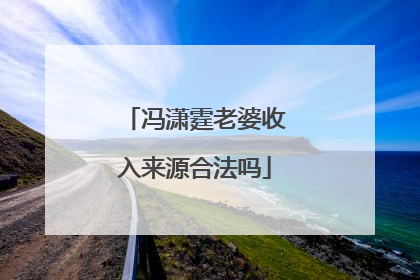 冯潇霆老婆收入来源合法吗