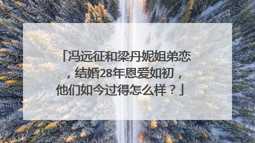 冯远征和梁丹妮姐弟恋，结婚28年恩爱如初，他们如今过得怎么样？