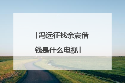 冯远征找余震借钱是什么电视