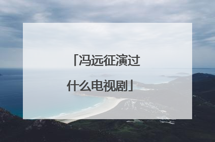冯远征演过什么电视剧