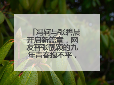 冯轲与张碧晨开启新篇章，网友替张靓颖的九年青春抱不平，你怎么看？