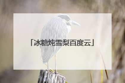 冰糖炖雪梨百度云