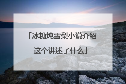 冰糖炖雪梨小说介绍 这个讲述了什么