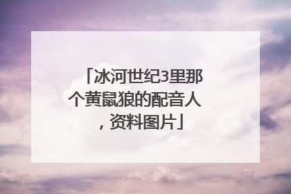 冰河世纪3里那个黄鼠狼的配音人，资料图片