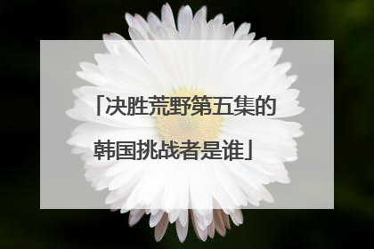 决胜荒野第五集的韩国挑战者是谁